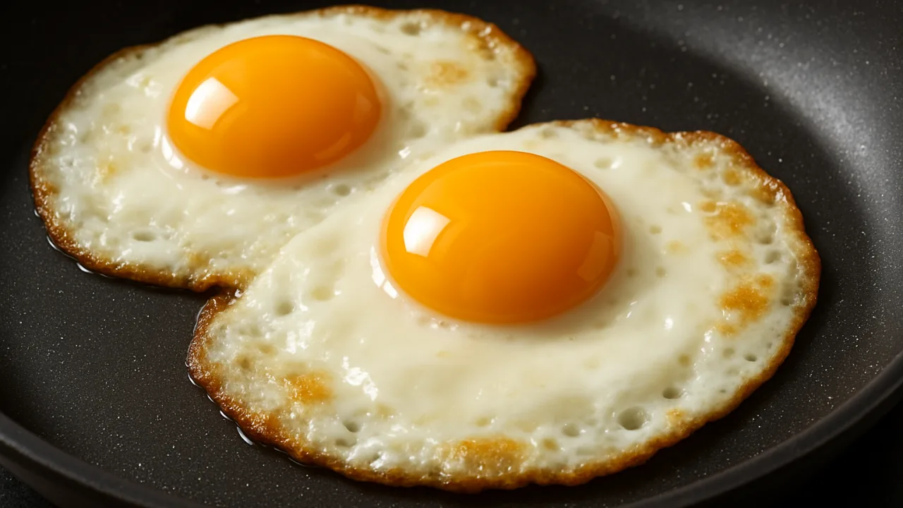 Ovos fritando em frigideira antiaderente: Por que o Ovo Gruda na Frigideira 7 dicas infaliveis