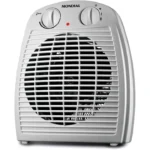 aquecedor a ar Mondial cinza e branco 1500W para ambientes internos