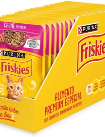 pack de ração úmida Friskies para gatos adultos carne ao molho