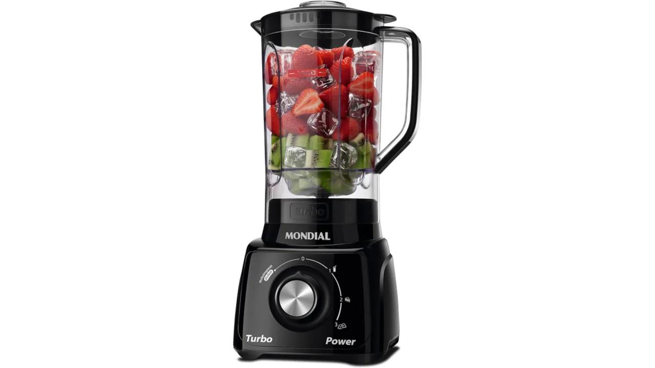 MONDIAL Liquidificador Turbo Power, Preto, 550W, 220V - L-99 FB