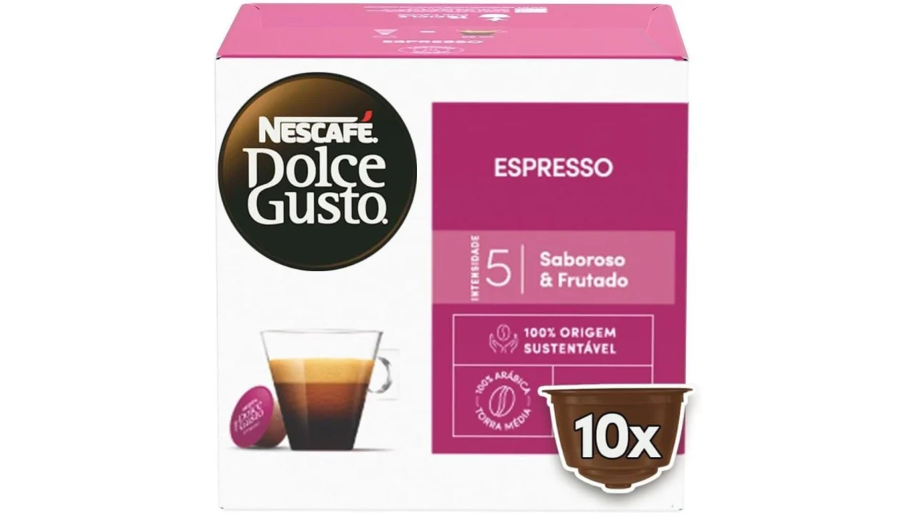 cápsulas de espresso nescafé dolce gusto para preparo de café