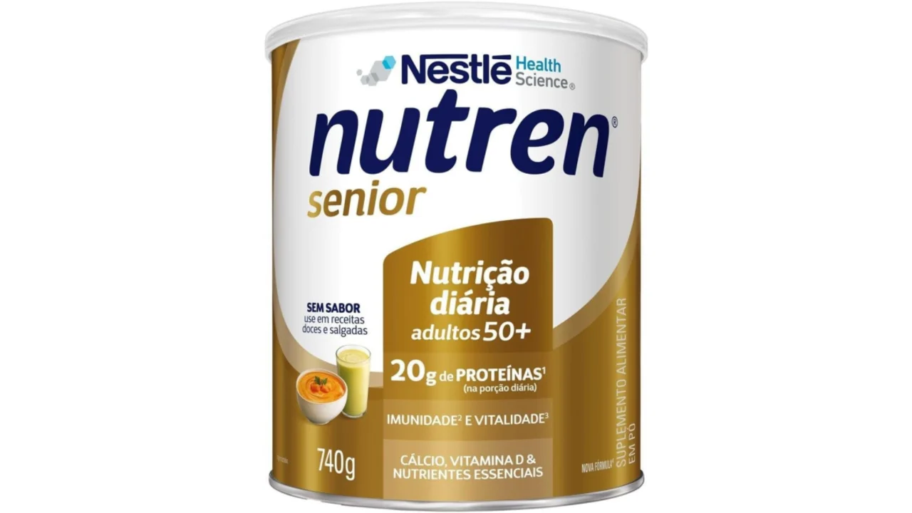 Nutren Senior suplemento alimentar sem sabor em pó 740g