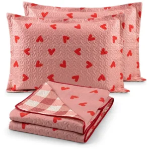 Kit Cobre Leito Casal 3 Peças Dupla Face Bouti 170 Fios Estampado